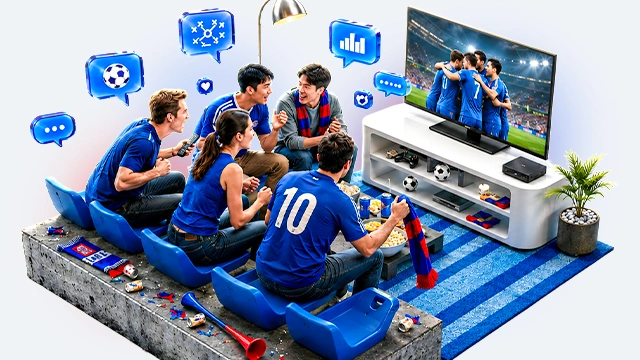 Football fans discussing matches in a forum